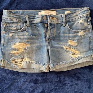 Abercrombie Distressed Denim Shorts